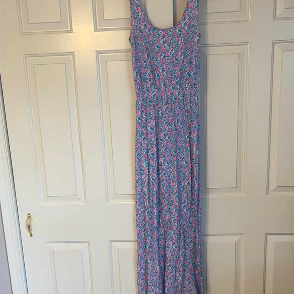 Lilly Pulitzer Sleeveless Printed Maxi Dress in Blue & Pink
